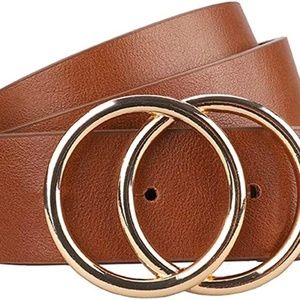Women's Leather Belt Fashion Soft Faux Leather Waist Belts For Jeans Dress
